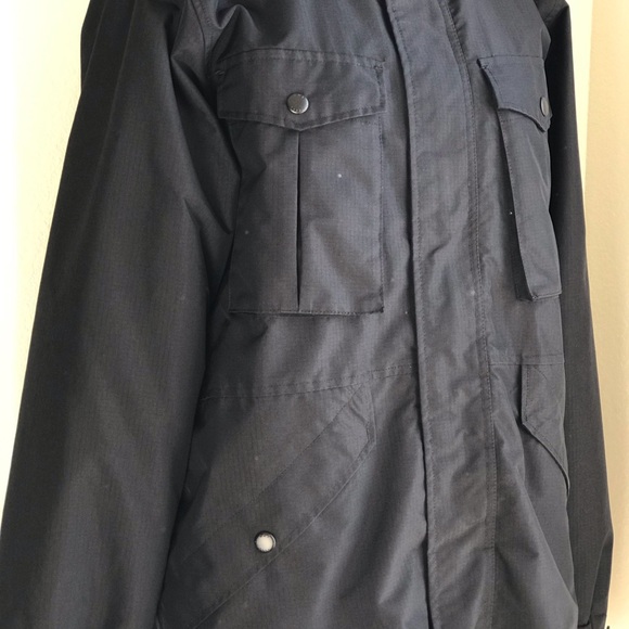 Abercrombie & Fitch Full Zip Black Utility Jacket Men's Large Warm Fleece Lined - Picture 11 of 16